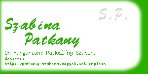 szabina patkany business card